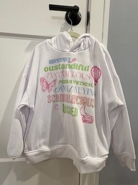 White Graphic Hoodie